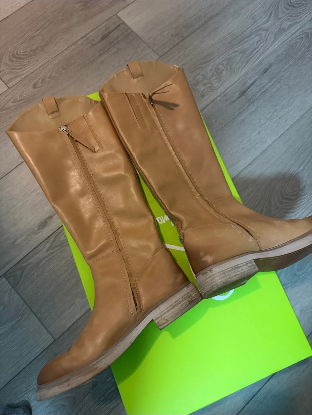 Sam Edelman Tall Tan Over-the-Knee Leather Boots